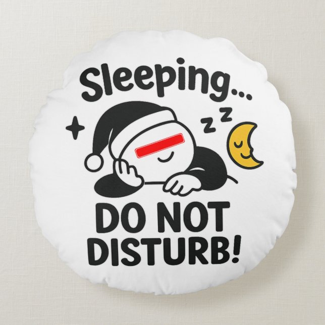 Funny Nickerchen Decorative Rundes Kissen (Vorderseite)