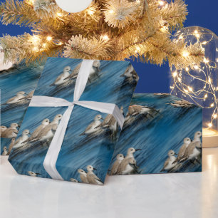 Funny Niedlich 4 Sanderlings Sandpipers am Strand Geschenkpapier