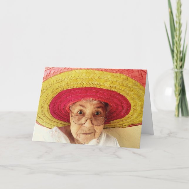 FUNNY NIEDLICH ALD LADY BIRTHDAY CARD FÜR SIE KARTE (Vorderseite)