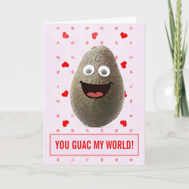 Funny Niedlich Avocado Valentinstag Karte (Vorderseite)