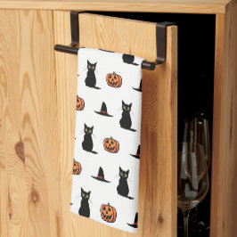Funny Niedlich Black Cat Halloween Küchentücher