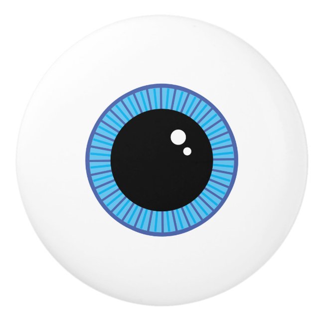 Funny Niedlich Blue Eyeball Keramikknauf (Vorderseite)