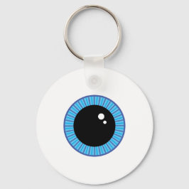 Funny Niedlich Blue Eyeball Schlüsselanhänger