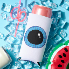 Funny Niedlich Blue Eyeball Selters Dosenkühler