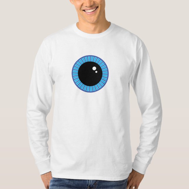 Funny Niedlich Blue Eyeball T-Shirt (Vorderseite)
