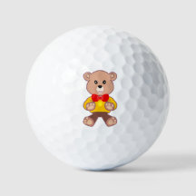 Funny Niedlich Bowtie Teddy Bear Golf Balls