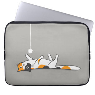 Funny Niedlich Calico Cat   Pet Kitty Lover Laptopschutzhülle