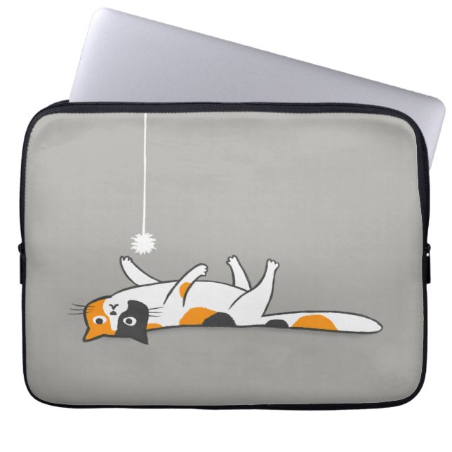 Funny Niedlich Calico Cat | Pet Kitty Lover Laptopschutzhülle (Vorderseite)