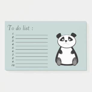 Funny niedlich Cartoon panda "to do list" Post-it Klebezettel