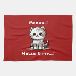 Funny Niedlich Cat Catmas Spaß Geschirrtuch