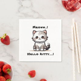 Funny Niedlich Cat Catmas Spaß Serviette