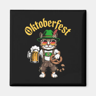Funny Niedlich Cat Pretzel Beer Funny Party Erwach Magnet