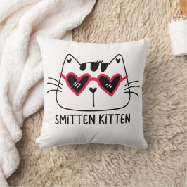 Funny niedlich cat Valentine Red heart Sonnenbrill Kissen