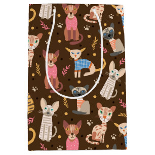Funny Niedlich Cats Gift Bag Mittlere Geschenktüte