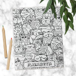 Funny Niedlich Cats Zen Doodle Coloring Individuel<br><div class="desc">Individuelle Name-Farbpuzzle mit einer duftenden Zen-Doodle-Menschenmenge lustiger Katzen zum Entspannen von Farben für Kinder oder Erwachsene,  Spaß für Katzenliebhaber.</div>