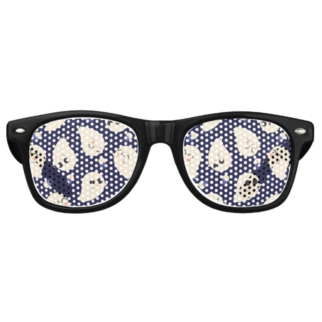 Funny niedlich chibi Halloween Gespenster und Kerz Sonnenbrille (Vorderseite)