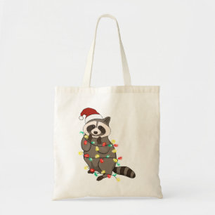 Funny Niedlich Christmas Racoon Tragetasche