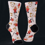 Funny Niedlich Christmas Santa Rudolph Personalisi Socken<br><div class="desc">Lach mit diesen pastellrosa Weihnachtsfeiertag Lebkuchen Gewürzkuchen personalisierbaren Socken,  mit Santa-Lebkuchenmännern und Rudolph Lebkuchen Kekse mit Platzhaltern für drei verschiedene Namen oder Wörter deiner Wahl. True One Size passt für alle (Größe 5 Weiblich bis Größe 11 männlich),  200 Nadeln Strick Polyester Socken.</div>