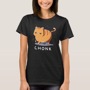 Funny Niedlich Chubby Happy Cat Cat Artwork T-Shirt