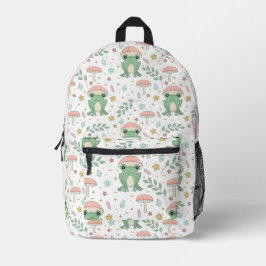 Funny Niedlich Coattcore Ästhetischer Froschpilz Bedruckter Rucksack