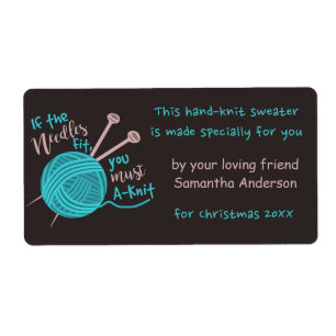Funny Niedlich Custom Knitter Nadeln Garne Joke Ge