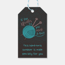 Funny Niedlich Custom Knitting Needles Yarn Joke Geschenkanhänger
