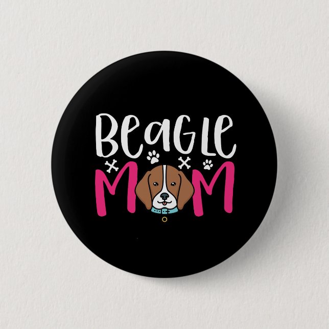 Funny Niedlich Dog Lover Puppy Pet Besitzer Beagle Button (Vorderseite)