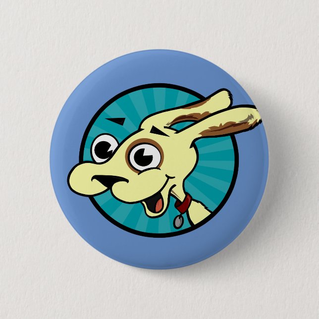FUNNY NIEDLICH DOG ROUND BUTTON WIEDER SCHALTFLÄCH (Vorderseite)