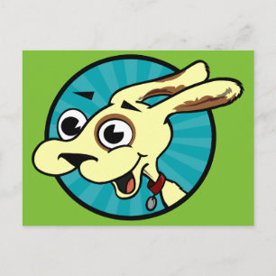 FUNNY NIEDLICH DOG VERTICAL POSTCARD POSTKARTE