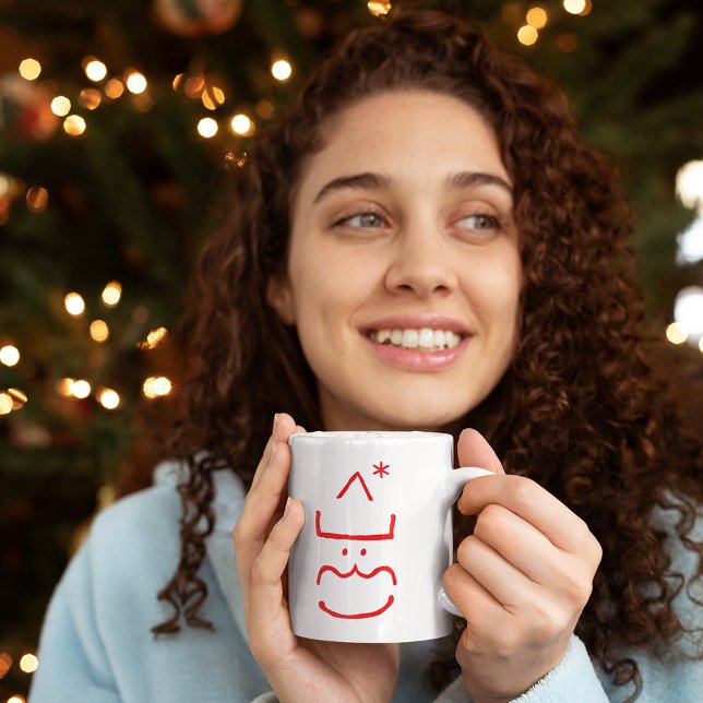 Funny Niedlich Emoticon Santa Geek Nerd Warme Kaka Kaffeetasse (Funny Cute Emoticon Santa Geek Nerd Hot Cocoa Milk Coffee Mug)