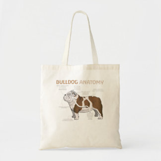 Funny Niedlich English Bulldog Anatomie Tragetasche