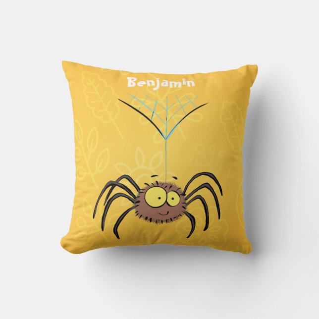 Funny niedlich fluffly spinness Cartoon Kissen (Vorderseite)