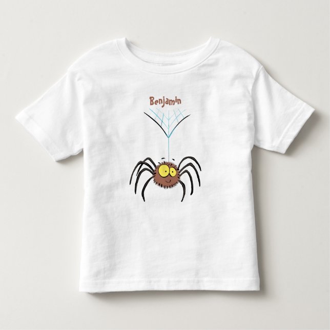 Funny niedlich fluffly spinness Cartoon Kleinkind T-shirt (Vorderseite)