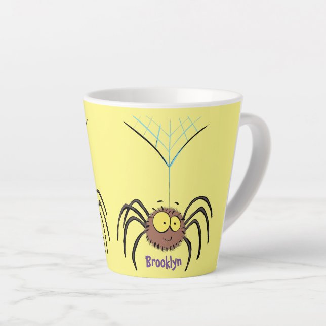 Funny niedlich fluffly spinness Cartoon Milchtasse (Rechte Ecke)