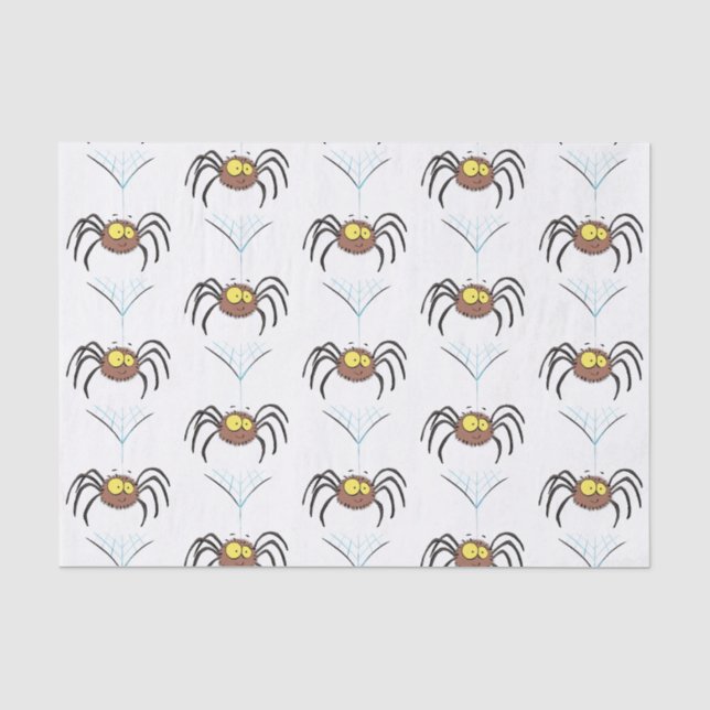 Funny niedlich fluffly spinness Cartoon Seidenpapier (Vorderseite)