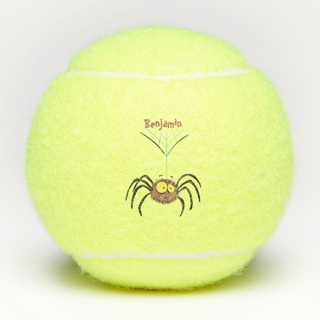 Funny niedlich fluffly spinness Cartoon Tennisbälle (Vorderseite)