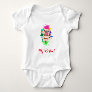 Funny Niedlich Frenchie Dog Baby Bodysuit Strampler