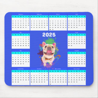 Funny Niedlich Frenchie Dog Calendar Mousepad