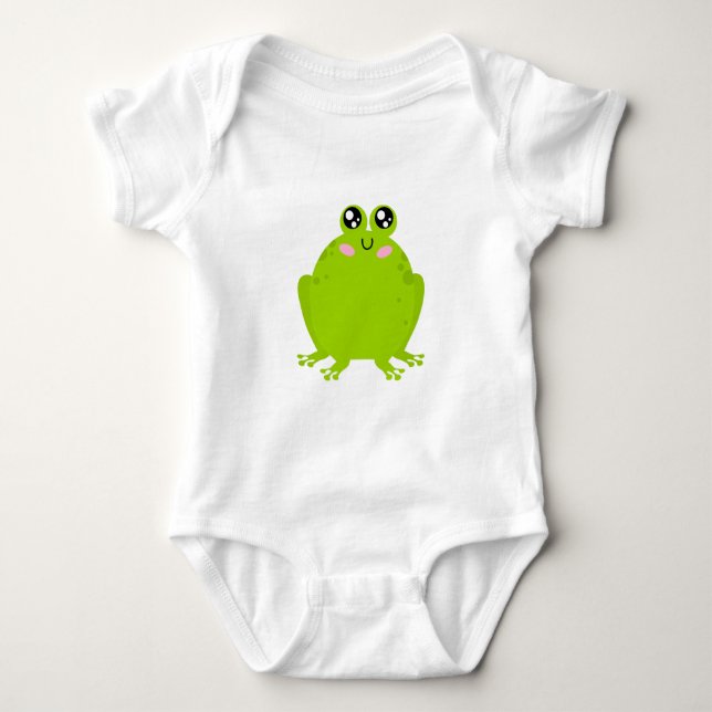 Funny Niedlich Frog Baby Strampler (Vorderseite)