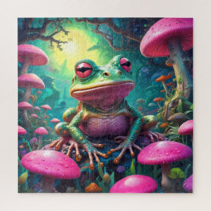 Funny Niedlich Frog Sitting Jigsaw Puzzle