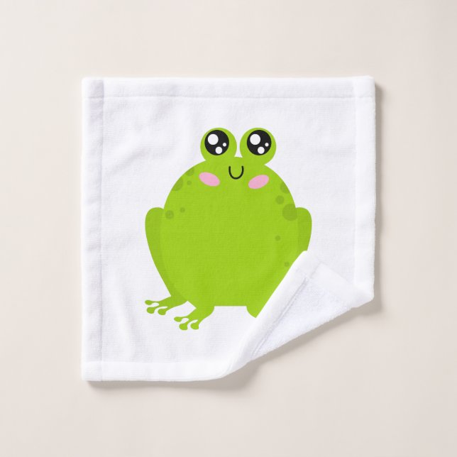 Funny Niedlich Frog Waschlappen (Waschlappen)