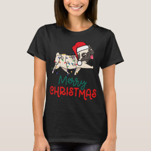 Funny Niedlich Frohe Weihnachten Mops Weihnachtsma T-Shirt