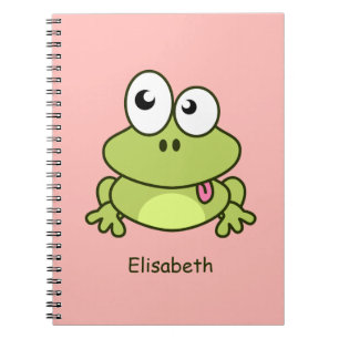 Funny niedlich Frosch Cartoon Kids Notizblock