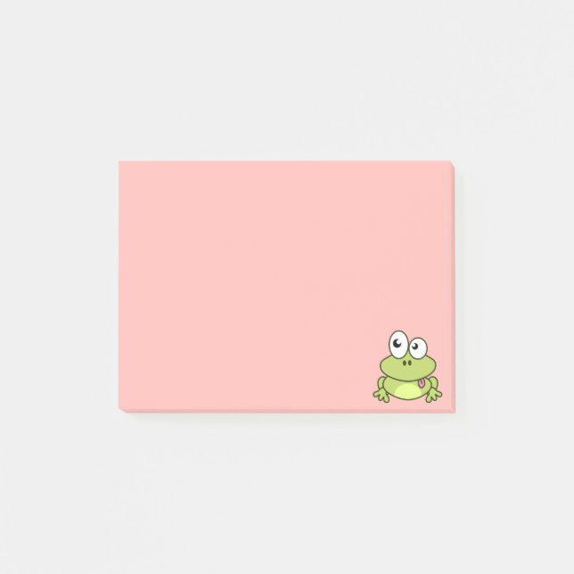 Funny niedlich Frosch Cartoon Kids Post-it Klebezettel (Vorderseite)
