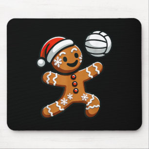 Funny Niedlich Gingerbread Mann Volleyball Christm Mousepad