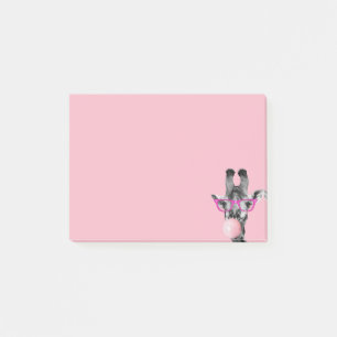 Funny Niedlich Giraffe Glass Pink Bubble Gum Post-it Klebezettel