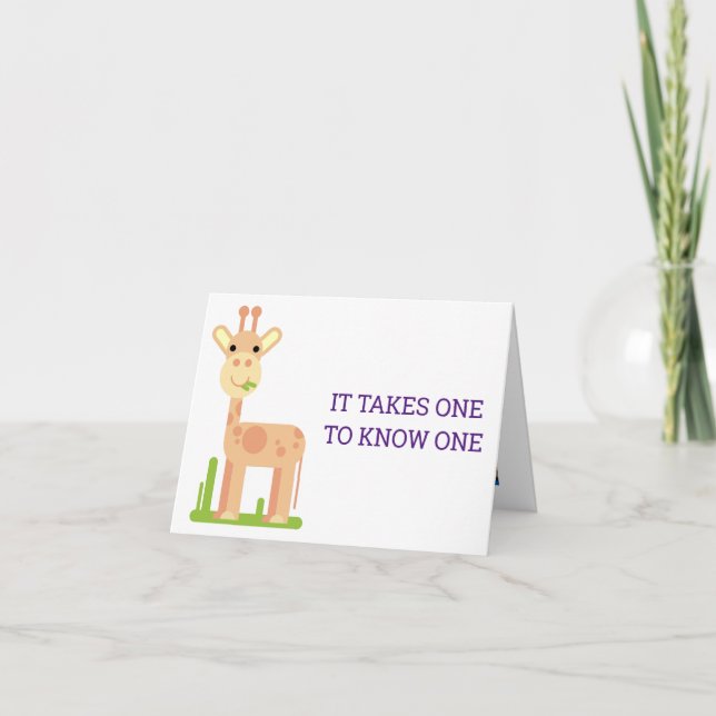 Funny Niedlich Giraffe Kids Girl Boy Aim High Birt Karte (Vorderseite)