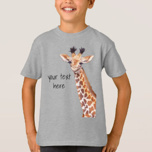 Funny Niedlich Giraffe Personalisiert T-Shirt