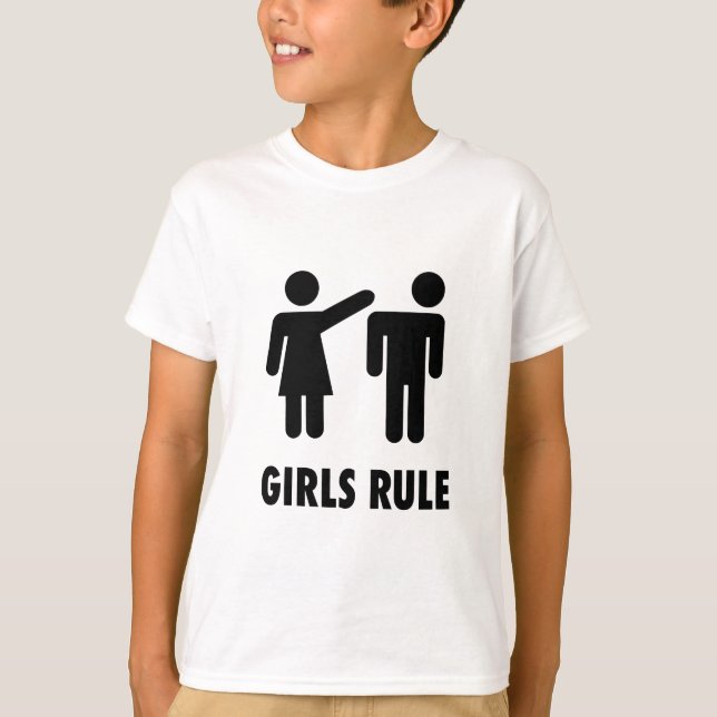 Funny Niedlich Girls Rule T-Shirt (Vorderseite)