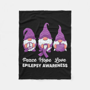 Funny Niedlich Gnomes Peace Hope Liebe Epilepsy Aw Fleecedecke